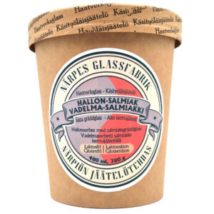 Hallon-salmiaksgräddglass (L, G) 480 ml 380 g